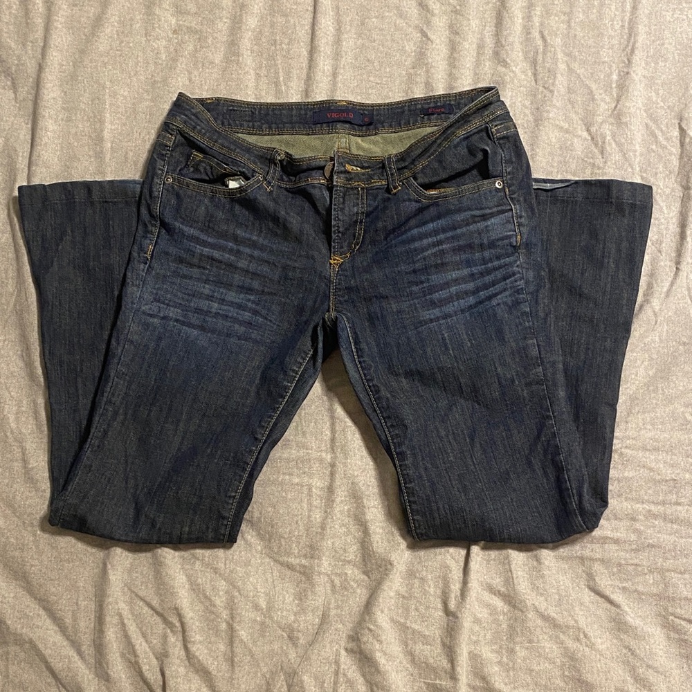 Vintage Vigold Dark Indigo Flare Jeans